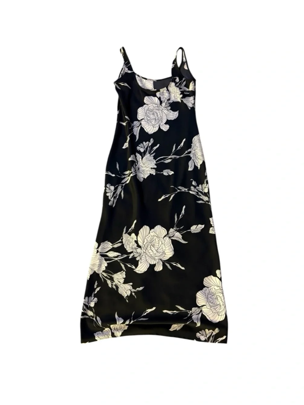 a new day Black Slip Maxi Dress with White Floral Print - Picture 3 of 4